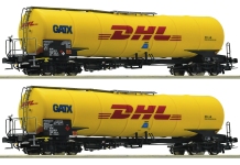 Roco 76024 - H0 - 2-tlg. Set Kesselwagen DHL, GATX, Ep. VI